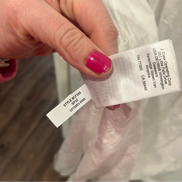 J. Crew Dress Women's Small White Airy Gauze Tunic Maxi Dress Unlined Cover-up - Picture 8 of 8